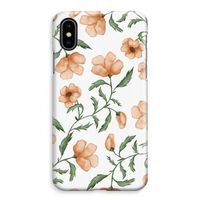 Peachy flowers: iPhone XS Max Volledig Geprint Hoesje