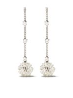 David Morris boucles d'oreilles Briolette en or blanc 18ct ornées de diamants - Argent