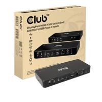 Club 3D KVM Switch/Dock DisplayPort/HDMI 4K60Hz voor 2 USB Type-C ingangen
