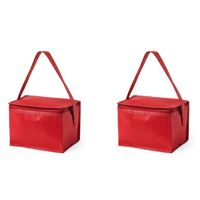 2x stuks kleine mini koeltassen rood sixpack blikjes