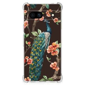 Google Pixel 7A Case Anti-shock Pauw met Bloemen