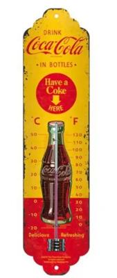 TFA Dostmann NOSTALGIC ART Coca Cola Thermometer Geel, Rood