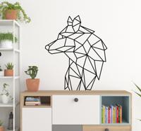 Muursticker slaapkamer geometrish wolf modern design - thumbnail