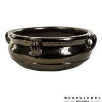 Cong Bronze ceramic bowl on foot round S
