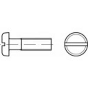 TOOLCRAFT 1059825 Platkopschroeven M3 12 mm Sleuf DIN 85 RVS A2 1000 stuk(s)