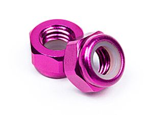 Aluminum lock nut m5 (purple/10pcs)