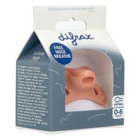 Difrax Fopspeen Natural 0-6m Uni Peachy - thumbnail