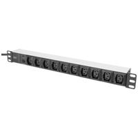 Digitus DN-95404 19 inch Stekkerdoos voor patchkast 1 HE Apparaatcontactdoos C13 10A Zwart - thumbnail