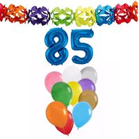 Verjaardag versiering pakket 85 jaar - opblaascijfer/slinger/ballonnen