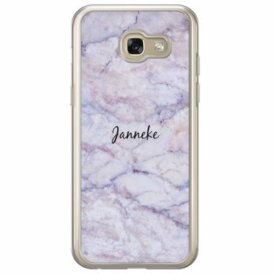 Samsung Galaxy A3 2017 hoesje naam - Marmer paars