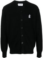 Etudes cardigan Boris à patch logo - Noir