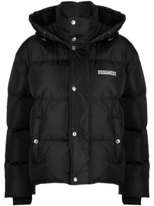 DSQUARED2 doudoune à logo imprimé - Noir