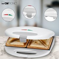 Clatronic ST 3477 sandwich maker 750 W Wit - thumbnail