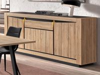 Dressoir WILSON 3 deuren 1 lade 240 cm Franse eik - thumbnail