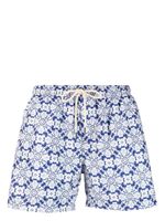 PENINSULA SWIMWEAR short de bain à imprimé géométrique - Bleu - thumbnail