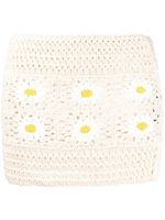 Alanui jupe Daisy en crochet - Blanc