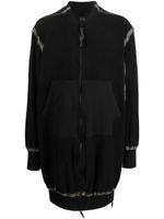 Isaac Sellam Experience seam-detailing zip-up midi coat - Noir