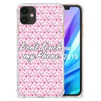 Apple iPhone 11 Anti Shock Case Flowers Pink DTMP