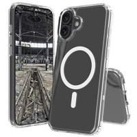 JT Berlin Pankow Clear MS Beschermhoes compatibel met Apple iPhone 16 Plus (schokabsorberend, draadloos opladen Qi/magnetisch opladen, krasbestendig, anti-vingerafdruk) transparant