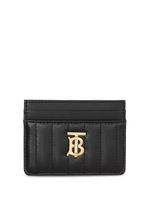 Burberry porte-cartes en cuir à plaque TB - Noir