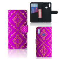 Wallet Case Samsung Galaxy A10s Barok Roze