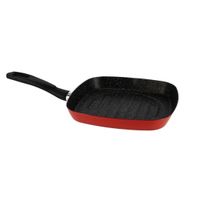 Aluminium grillpan Cordoba vierkant met anti-aanbak laag 27 cm   - - thumbnail