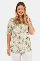 Ulla Popken Shirt, slinky, classic, hartvormige hals - Grote Maten