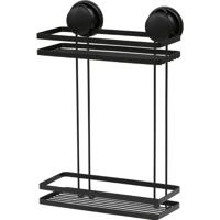 Zwart Doucherek - Staand of Hangend Doucherek 2 Laags - Geschikt voor muur of douchewand