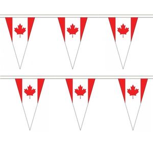 2x stuks canada landen punt vlaggetjes 5 meter