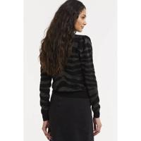 ONLY trui ONLCERIE met zebraprint zwart