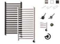 Sanicare Qubic elektrische design radiator 125x60cm chroom met thermostaat rechts chroom