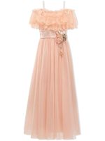 Tulleen robe longue Naramore - Rose