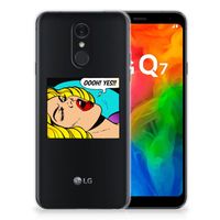 LG Q7 Silicone Back Cover Popart Oh Yes - thumbnail