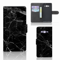 Samsung Galaxy Grand Prime | Grand Prime VE G531F Bookcase Marmer Zwart - Origineel Cadeau Vader