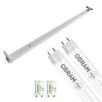 LED TL Armatuur met T8 Buis - OSRAM SubstiTUBE Value EM 865 - Aigi Dybolo - 120cm Dubbel - 32.4W - Helder/Koud Wit 6500K