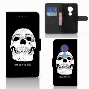 Telefoonhoesje met Naam Motorola Moto G7 Play Skull Eyes