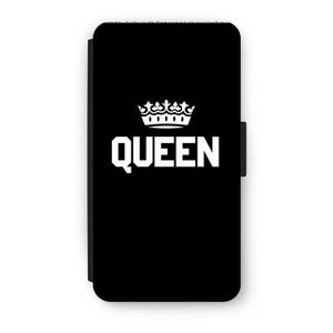 Queen zwart: iPhone X Flip Hoesje