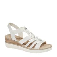 Easy Street sleehakken met sierstenen wit