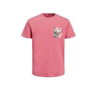 JACK & JONES JUNIOR T-shirt Pock met printopdruk koraalrood