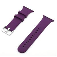 By Qubix - Rubberen sportbandje met gesp - Donkerpaars - Compatible met Apple Watch 38mm / 40mm / 41mm / 42mm - Compatible Apple watch bandjes
