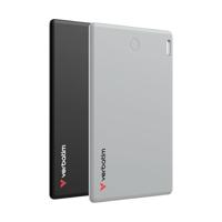 Verbatim My Finder Wallet Tracker - Dunne, oplaadbare Bluetooth-kaartzoeker voor portefeuilles, bagagelabels en meer, compatibel met Apple Find My (alleen iOS), 2-pack, zwart en zilver