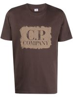 C.P. Company t-shirt en coton à logo imprimé - Marron - thumbnail