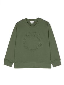 Stella McCartney Kids sweat en coton à logo brodé - Vert