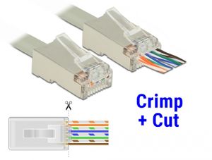 Delock 86454 RJ45 Krimp+Cut-stekker Cat.6 STP 20 stuks