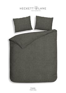 Heckett & Lane Heckett & Lane Franela Dekbedovertrek 240x200/220 Frost Grey