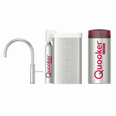 Quooker CUBE COMBI+ Fusion Round Chroom Kokendwaterkraan