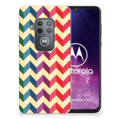 Motorola One Zoom TPU bumper Zigzag Multi Color Motorola One Zoom TPU bumper Zigzag Multi Color