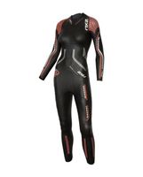 2XU Propel pro lange mouw wetsuit zwart/rood dames ST - thumbnail