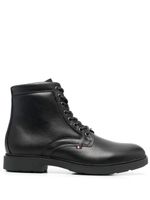 Tommy Hilfiger bottines en cuir à lacets - Noir - thumbnail