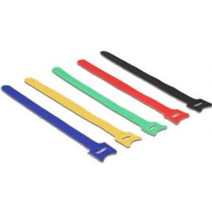 DeLOCK 18636 kabelbinder Nylon Zwart, Blauw, Groen, Rood, Geel 10 stuk(s)